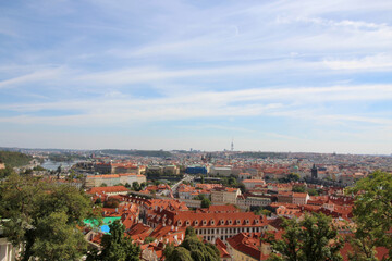 Naklejka na ściany i meble Prague panoramic view from the castle, Czech Republic.