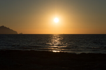 Nice sunset colors at Cala Pozzo, in the west part of Favignana one of the Egadi island of Sicily