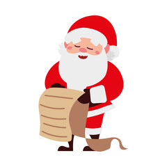 christmas santa claus check list cartoon character
