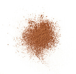 cocoa powder isolated on white background