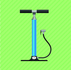 Hand air pump bike bicycle vector