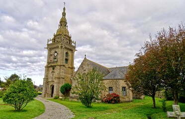 Fototapeta na wymiar L’église de Saint-Paul-Aurélien, Lampaul-Ploudalmézeau, Finistère, Bretagne, France 