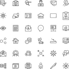 internet vector icon set such as: behavior, and, wheel, landing, info, bug, calculate, energy, share, exchange, find, frame, sales, wireframe, clean, outsource, currency, header, box, loud, report