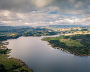 lake and mountains