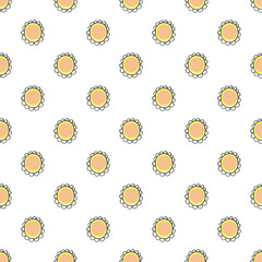 Seamless pattern with hand drawn elements. Minimalist style decorative texture. Textile, stationery, scrapbook, wallpaper design.