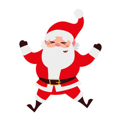 christmas jumping santa claus cartoon character