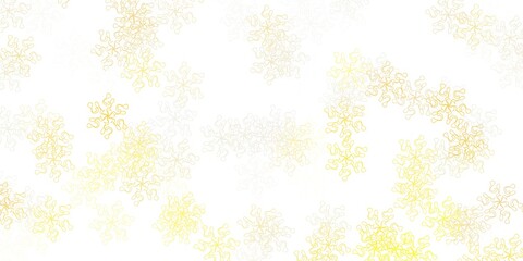 Light orange vector natural backdrop with flowers.