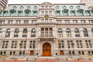 The facade of the Suffolk County Courthouse in Boston