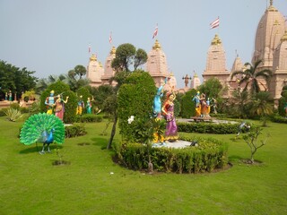 fountain in the park of palace