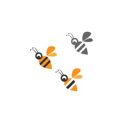 Bee logo icon creative design