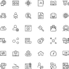 internet vector icon set such as: travel, speedometer, base, widescreen, keyword targeting, stream icon, car, instrument, safe, receive, tachometer, promotion, directory, landing, organizer, cam