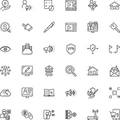 internet vector icon set such as: address, search engine optimization, university, magnifier, promo, music, assessment, switch, hobby, panel, cyber, layout, conversion, icons, sponsor