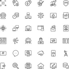 internet vector icon set such as: worker, settings, smartphone, portal, team, tracking, employee, vietnamese, cam, revenue, travel, guitar, program, hosting, sourcing, authentication, realtime, wave