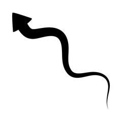 curved arrow icon, line style