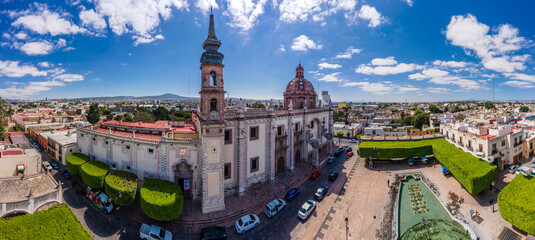 Church of Santa Rosa de Viterbo, Querétaro, México - obrazy, fototapety, plakaty