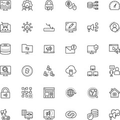 internet vector icon set such as: cryptography, solution, fuel, referral, learn, folder, protocol, junk, training, sphere, quarantine, gear, university, algorithm, strength, correspondence, tech