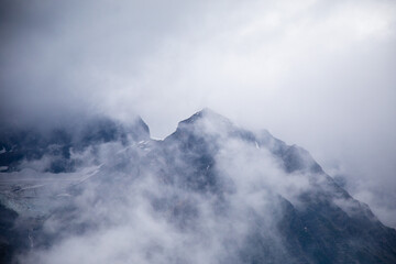 clouds in the mountains