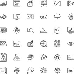 internet vector icon set such as: vault, study, electricity, pad, speaker, seminar, technological, cracker, drafting, em, engine, student, architecture, conference, people, film, envelope, insurance