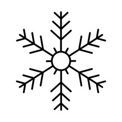 Obraz premium classic snowflake icon, line style