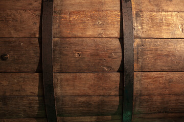 old wooden wine barrel 