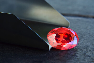 ruby Is red gem Beautiful by nature For making expensive jewelry	