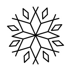 snowflake decoration icon, line style