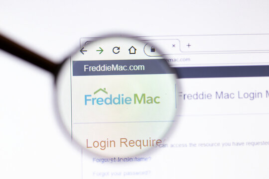 Los Angeles, California, USA - 15 March 2020: Freddie Mac icon on website page. Freddiemac.com logo visible on display screen, Illustrative Editorial
