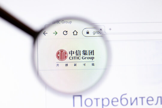 Los Angeles, California, USA - 15 March 2020: CITIC Group on website page. Group.citic logo visible on display screen, Illustrative Editorial