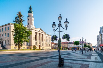 DROHOBYCH, UKRAINE - OCTOBER 3, 2020: City Hall of Drohobych.