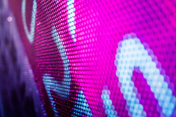 CloseUp LED blurred screen. LED soft focus background. abstract background ideal for design.