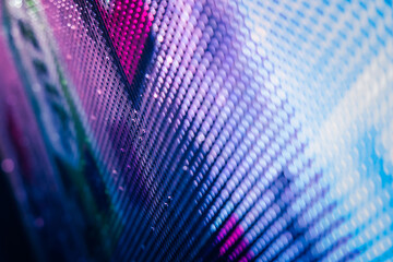 CloseUp LED blurred screen. LED soft focus background. abstract background ideal for design.