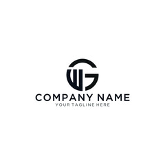 GW initial hexagon icon. letter. logo vector eps 10