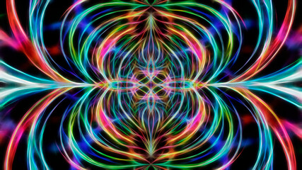 Abstract fractal symmetrical patterned background.