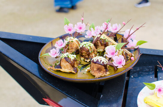 Takoyaki at Cherry Blossom Festival