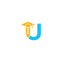 ULetter Pen Logo Design vector template © mohammod11