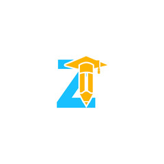 Z Letter Pen Logo Design vector template