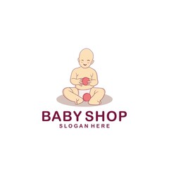 Baby Shop. Baby Store, Baby Stuff Logo Design Vector