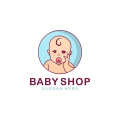 Baby Shop. Baby Store, Baby Stuff Logo Design Vector