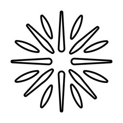 modern snowflake icon, line style