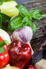 pepper spices on the kitchen table