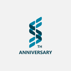 FIVE YEARS ANNIVERSARY LOGO SUITABLE FOR COMPANY OR COMMUNITY ANNIVERSARY LOGO