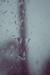 Rain drops on window