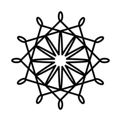 snowflake of winter, line style