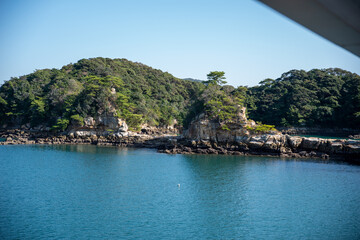 Scenery of Kujukushima(99 islands) in Sasebo City on a sunny day