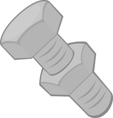 Vector illustration of nut and bolt emoticon