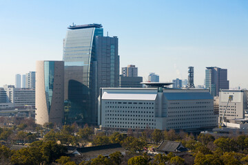 Obraz premium 大阪府警察本部とNHK大阪