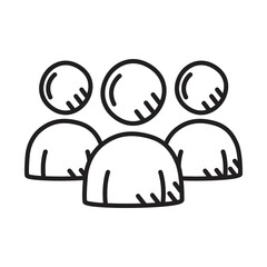 avatar people icon, line style