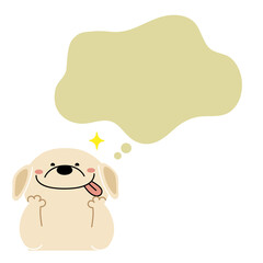 ご馳走を想像して喜ぶレトリバー犬