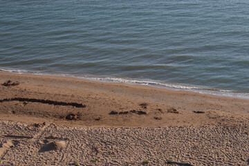 Beach on the coast of the sea of Azov. Kuchuguri