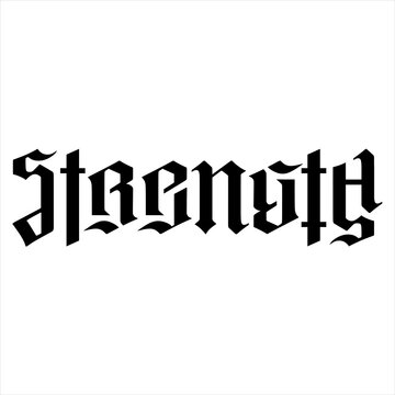 Strength and Struggle Ambigram Design